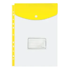 Treeline A4 Filing Carry Folder PVC 180 Micron Top Open Yellow