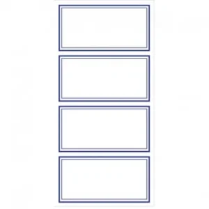Treeline Eezee Blue Border Labels 60 x 38mm 24s - FINAL STOCK