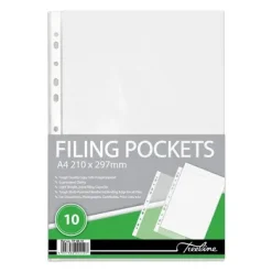 TP40-10 - Treeline A4 Filing Pockets 40 Micron 10s