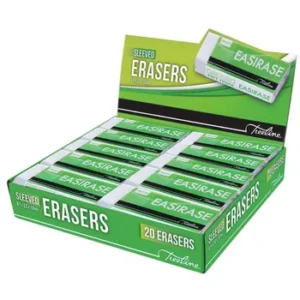 TR6224-20 - Treeline Eraser Large 61mm Sleeved Box 20