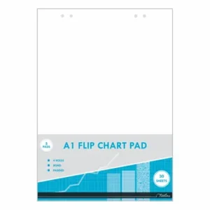 Treeline A1 Flip Chart Pad Punched 30 Sheets - Pack 5