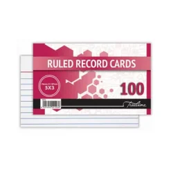 BS76 - Treeline 5 x 3 Ruled Record Cards 76 x 127mm 100s