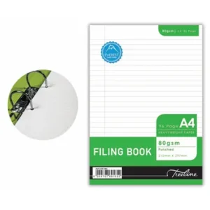 EFB-080 - Treeline A4 Filing Book Punched 96 Page (1)