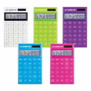 SDS 500 Desktop Calculator 12 Digit Dual Power Assorted Colours