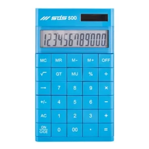 SDS 500 Desktop Calculator 12 Digit Sky Blue (1)