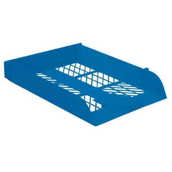 Treeline Single Desk Letter Tray Blue