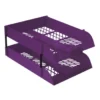 Treeline Desk Letter Tray Set With Risers Red