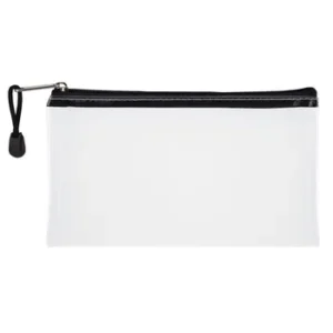 TR9100-01 - Treeline Transparent Clear PVC Pencil Bag 22cm Black