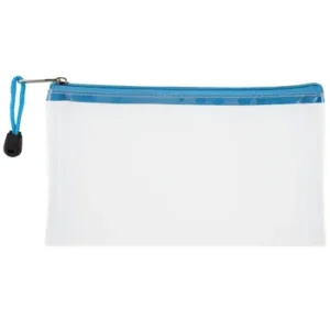 TR9100-02 - Treeline Transparent Clear PVC Pencil Bag 22cm Blue