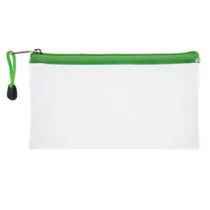 TR9100-04 - Treeline Transparent Clear PVC Pencil Bag 22cm Green
