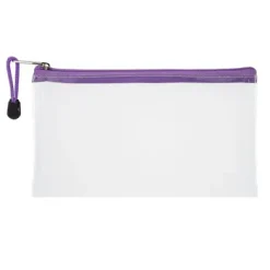 TR9100-10 - Treeline Transparent Clear PVC Pencil Bag 22cm Purple