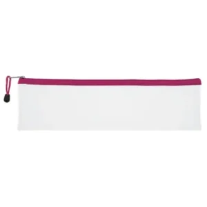 TR9101-08 - Treeline Transparent Clear PVC Pencil Bag 33cm Pink