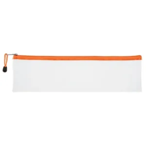 TR9101-09 - Treeline Transparent Clear PVC Pencil Bag 33cm Orange