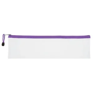 TR9101-10 - Treeline Transparent Clear PVC Pencil Bag 33cm Purple