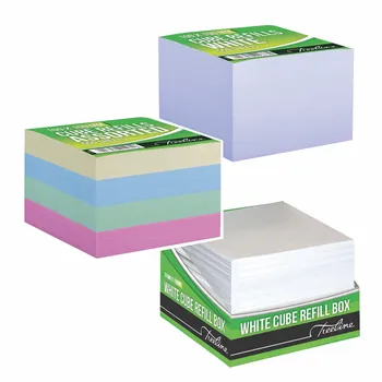 Treeline Memo Cube Refill Wrapped 100 x 100mm White