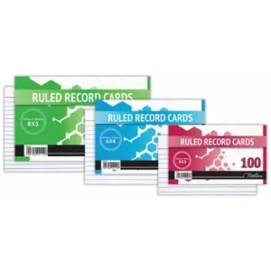 Treeline Ruled Records Cards - Feint Assorted