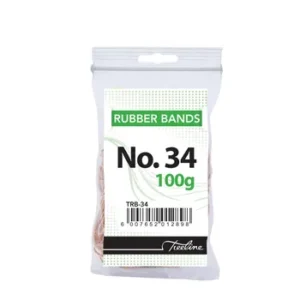 TRB34-Treeline No 34 Rubber Bands 100 x 3mm 100g