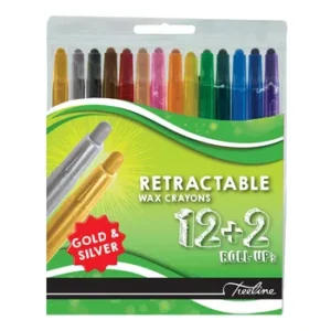 22-2615-30-Treeline Retractable Wax Crayons 12+2