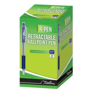 42-5001-02-Treeline R-Pen Retractable Ballpoint Pens Blue Box 50