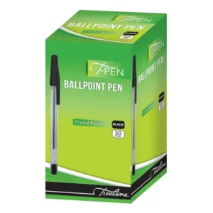 42-5002-01-Treeline T-Pen Crystal Barrel Ballpoint Pens Black Box 50 (1)