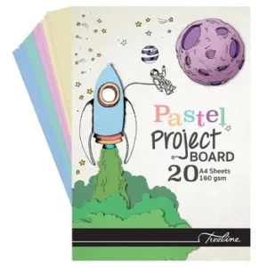 71-3216-32-Treeline A4 Pastel Board Project Pad 160gsm Assorted 20s