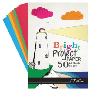 71-3280-33-Treeline A4 Deep Tint Paper Project Pad 80gsm Assorted 50s