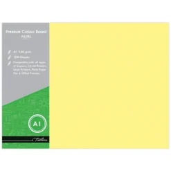 71-7700-07-Treeline A1 Pastel Project Board 160gsm Yellow 100s