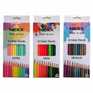 Nexx Colouring Pencils 12s-Pastel-Neon-Metallic