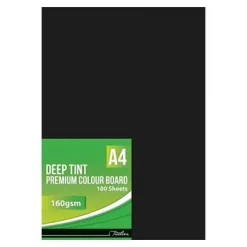 71-3200-01-Treeline A4 Deep Tint Project Board 160gsm Black 100s