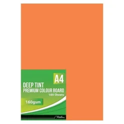 71-3300-09-Treeline A4 Deep Tint Project Board 160gsm Saffron Orange 100s