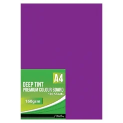 71-3300-10-Treeline A4 Deep Tint Project Board 160gsm Purple 100s