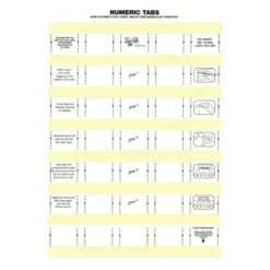 013009-Tidy Files Numeric Laser Labels 33mm Light Yellow