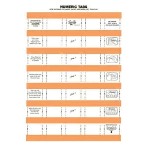 013019-Tidy Files Numeric Laser Labels 33mm Dayglo Orange