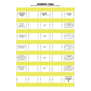 013020-Tidy Files Numeric Laser Labels 33mm Lime