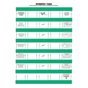 013021-Tidy Files Numeric Laser Labels 33mm Emerald