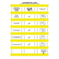 015001-PK5-Tidy Files Alphabetical Laser Labels 55mm Dark Yellow - Pack 5