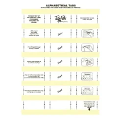 015009-PK5-Tidy Files Alphabetical Laser Labels 55mm Light Yellow - Pack 5