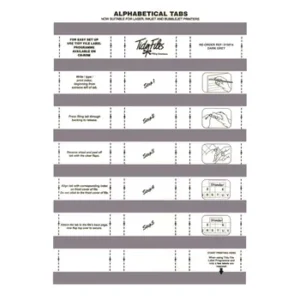 015014-PK5-Tidy Files Alphabetical Laser Labels 55mm Dark Grey - Pack 5