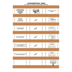 015016-PK5-Tidy Files Alphabetical Laser Labels 55mm Brown - Pack 5