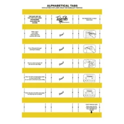 015023-PK5-Tidy Files Alphabetical Laser Labels 55mm Mustard - Pack 5