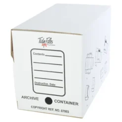 07003-PK5-Tidy Files Folio Archive Container White - Pack 5