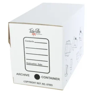07003-PK5-Tidy Files Folio Archive Container White - Pack 5