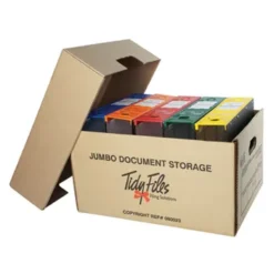 080045-Tidy Files A4 Lever Arch Jumbo Document Storage Box Kraft (1)