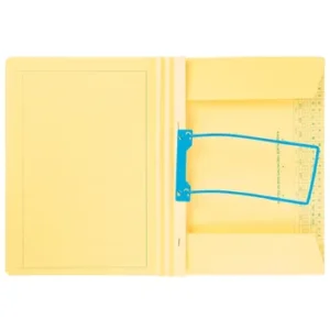 44500-PK25-Tidy Files A4 Economy Heavy Duty Expanda File With Dispo Clip Cream - Pack 25 (2)