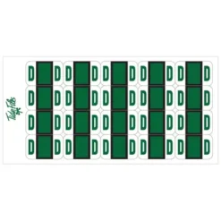 LAT-D-PK5-Tidy Files Lateral Alphabetical Label D Bright Green - Pack 5