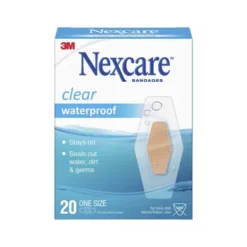 Nexcare Clear Waterproof Plasters One Size 20s