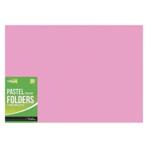 Treeline Pastel Manilla Folders 160gsm Pink 100s