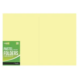 Treeline Pastel Manilla Folders 160gsm Yellow 100s