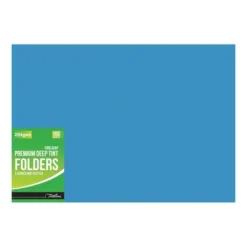 Treeline Premium Tint Manilla Folders 204gsm Bright Blue 100s