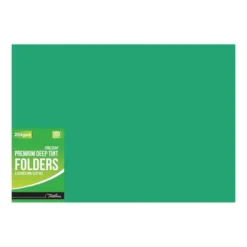 Treeline Premium Tint Manilla Folders 204gsm Bright Green 100s